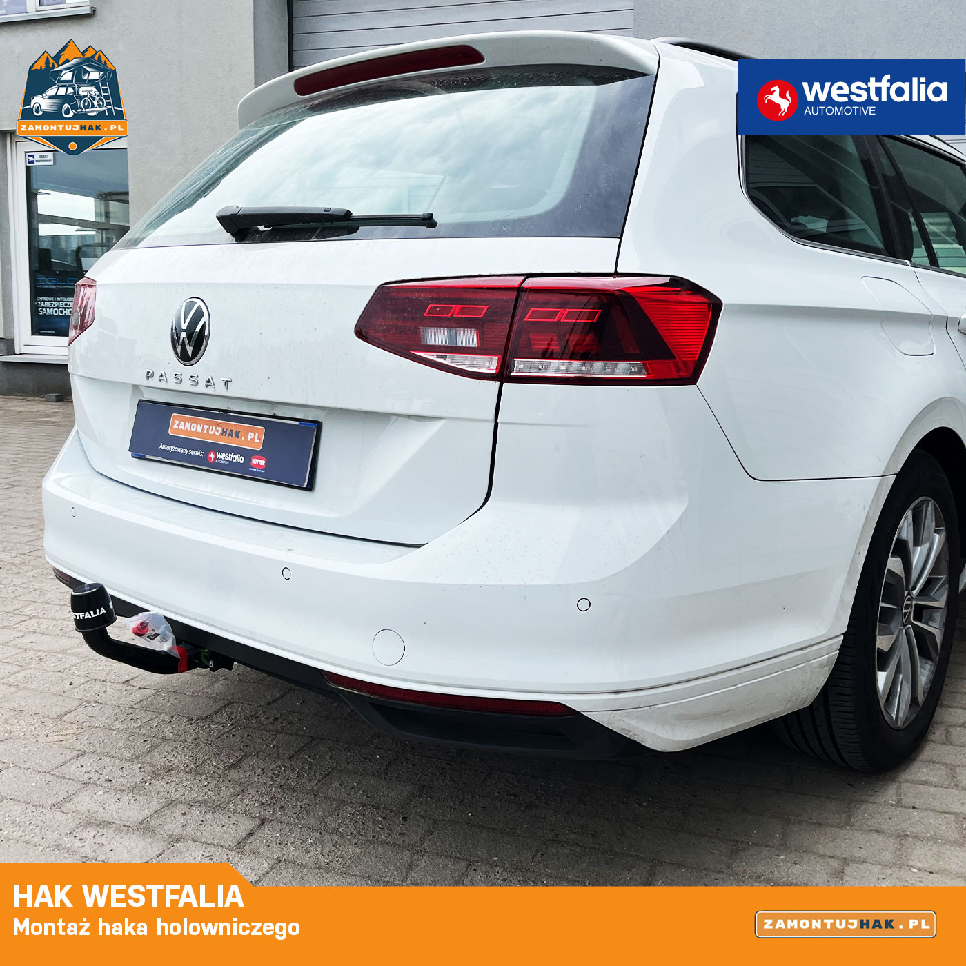 Hak Westfalia zamontowany w Volkswagenie Passacie przez ZamontujHak.pl